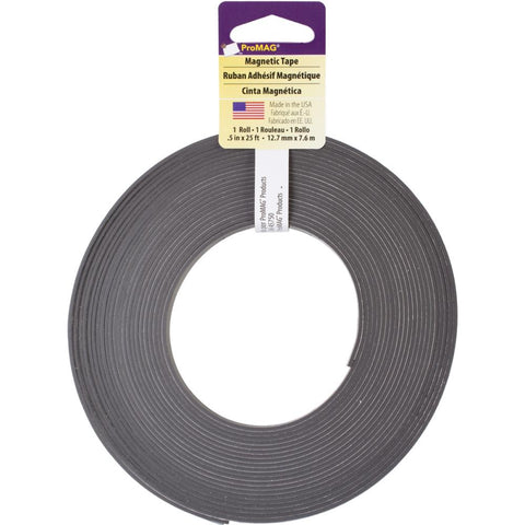 ProMag Adhesive Magnetic Tape .5"X25'