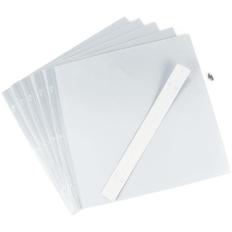 Pioneer Universal Top-Loading Page Protectors 5/Pkg 12"X12" (W/White Inserts)