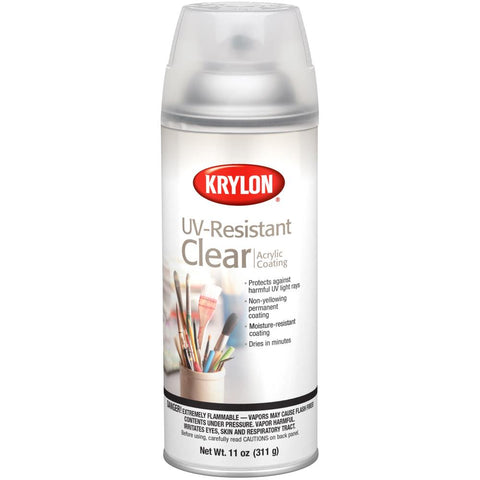 Krylon UV-Resistant Acrylic Coating Aerosol Spray 11oz Clear