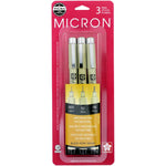 Pigma Micron Pens Assorted 3/Pkg Black