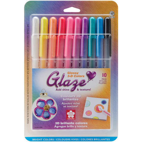 Gelly Roll Glaze Bold Point Pens 10/Pkg Brights