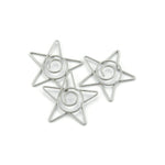 Creative Impressions Metal Spiral Star Paper Clips 1" 15/Pkg Pewter
