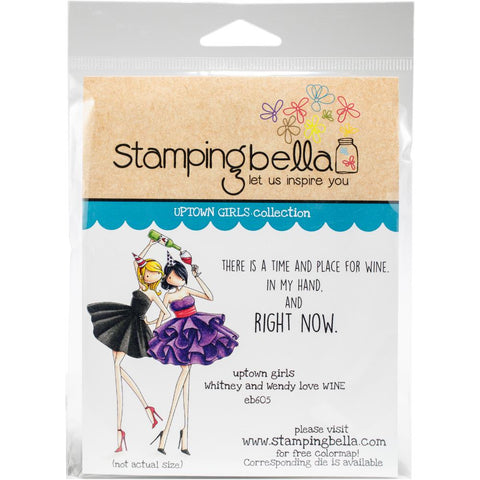 Stamping Bella Cling Stamps Uptown Girls Whitney & Wendy Love Wine