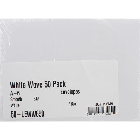 Leader A6 Envelopes (4.75"X6.5") 50/Pkg White