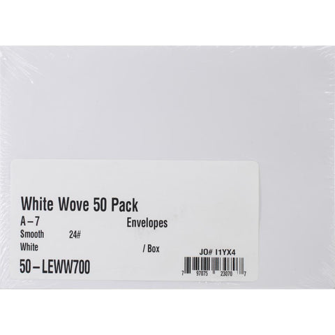 Leader A7 Envelopes (5.25"X7.25") 50/Pkg White