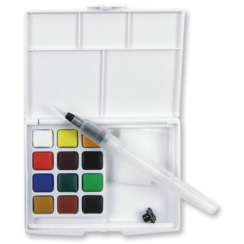Koi Watercolor Pocket Field Sketch Box - 12 Colors Assorted Colors