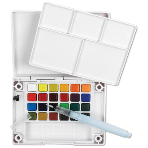 Koi Watercolor Pocket Field Sketch Box - 24 Colors Assorted Colors