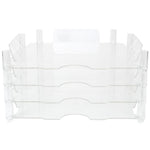 We R Stackable Acrylic Paper Trays Retail Packaged 4/Pkg Clear 12"X12"