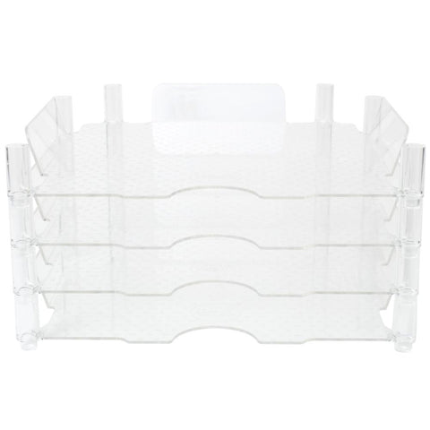 We R Stackable Acrylic Paper Trays Retail Packaged 4/Pkg Clear 12"X12"