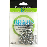 Eyelet Outlet Round Brads 4mm 70/Pkg Silver