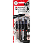 Marabu Creative Art Crayon Set 4/Pkg Essentials - Flesh, Cocoa, White & Black