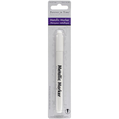 Forever in Time, Metallic Permanent Marker .7mm Extra Fine Point White