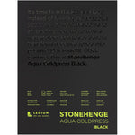 Stonehenge Aqua Block Coldpress Pad 9"X12" 15 Sheets/Pkg Black 140lb