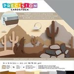 American Crafts Precision Cardstock Pack 80lb 12"X12" 60/Pkg Neutral/Textured