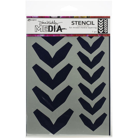 Dina Wakley Media Stencils 9"X6" Large Fractured Chevrons