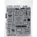 Tim Holtz Cling Stamps 7"X8.5" Field Notes