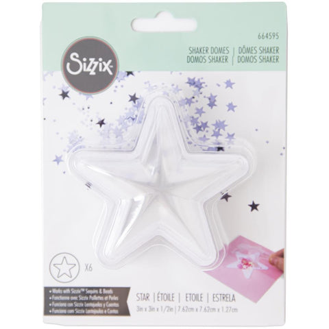 Sizzix Making Essentials Shaker Domes Star 3", 6/Pkg