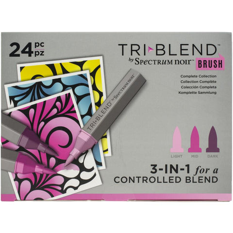 Spectrum Noir Triblend Brush Markers 24/Pkg Complete Collection