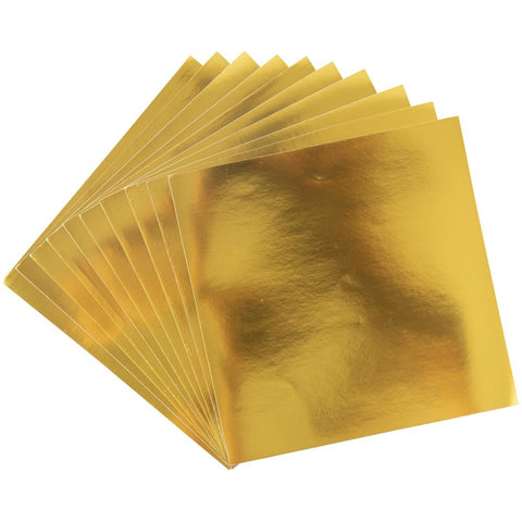Sizzix Surfacez Aluminum Metal Sheets 6"X6" 10/Pkg Gold