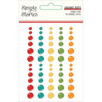 Simple Stories Family Fun Enamel Dots Embellishments 60/Pkg
