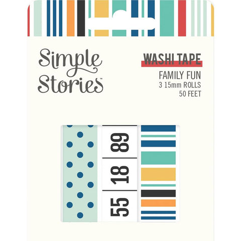 Simple Stories Family Fun Washi Tape 3/Pkg