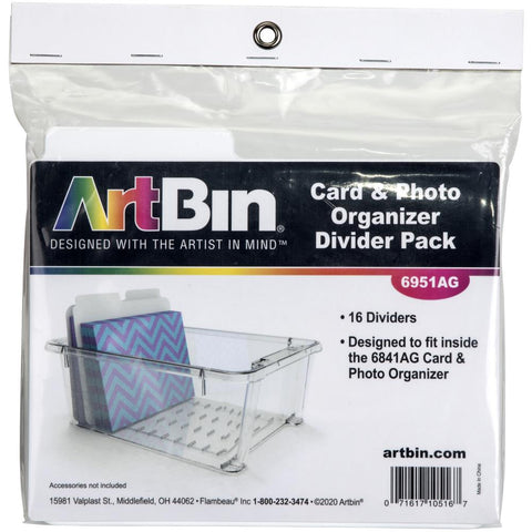 ArtBin Card & Photo Organizer Divider Packs 16/Pkg