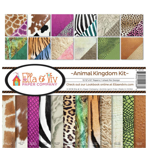 Ella & Viv Collection Kit 12"X12" Animal Kingdom
