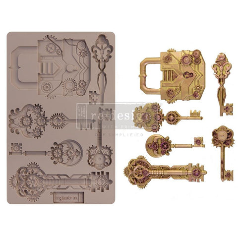 Prima Marketing Re-Design Mould 5"X8"X8mm Mechanical Lock & Keys