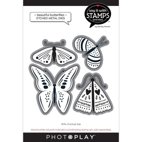 PhotoPlay Say It With Stamps Die Set Beautiful Butterflies