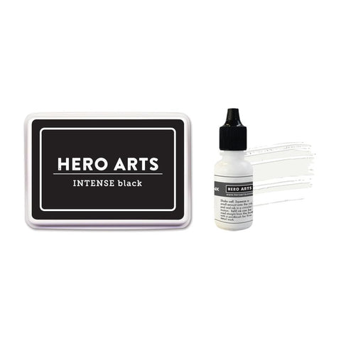 Hero Arts Dye Ink Pad + Reinker Bundle Intense Black
