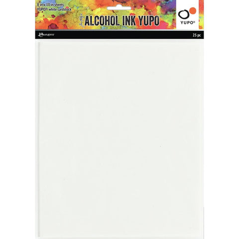 Tim Holtz Alcohol Ink White Yupo Paper 25/Pkg 8"X10"