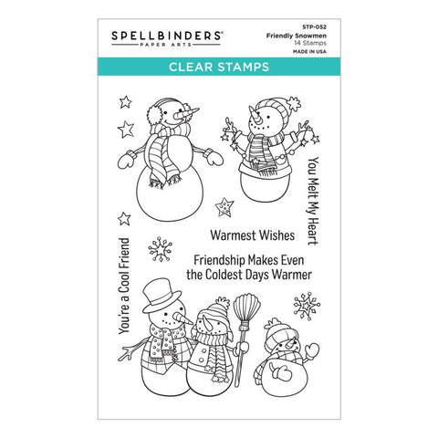 Spellbinders Clear Acrylic Stamps Friendly Snowmen