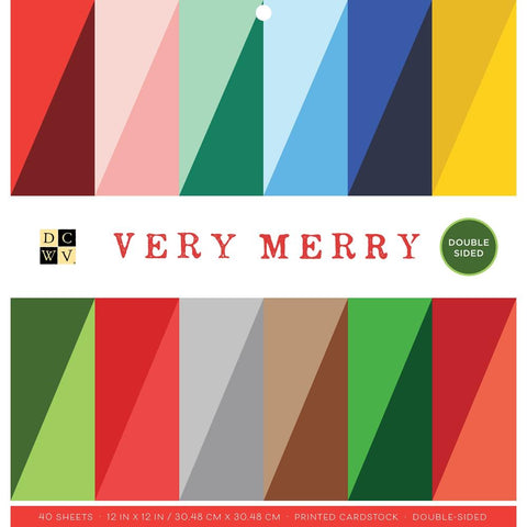 S20 DCWV Double-Sided Cardstock Stack 12"X12" 36/Pkg Very Merry