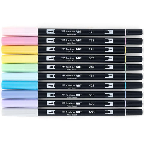 Tombow Dual Brush Pens 10/Pkg Pastel