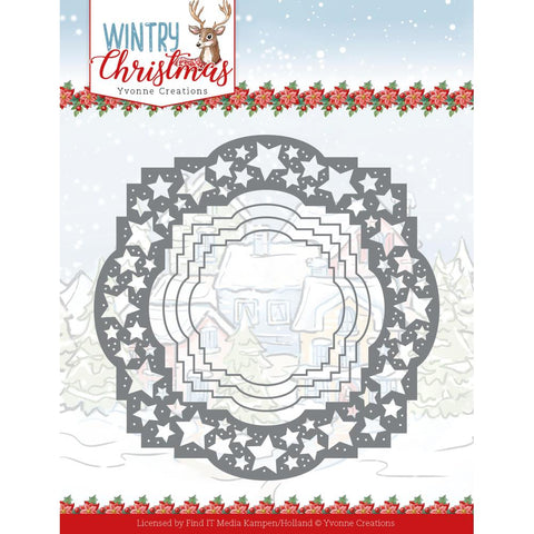 S20 Find It Trading Yvonne Creations Die Stars Frame, Wintery Christmas