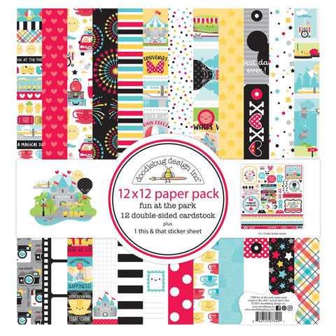 Doodlebug Double-Sided Paper Pack 12"X12" 12/Pkg Fun At The Park