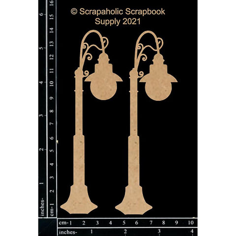 Scrapaholics Laser Cut Chipboard 2mm Thick Lamp Posts 2, 2/Pkg, 5.5"X2"