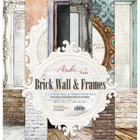 Asuka Studio Collection Pack 12"X12" Brick Wall & Frames