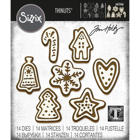 S25 Sizzix Thinlits Dies By Tim Holtz 14/Pkg Christmas Cookies