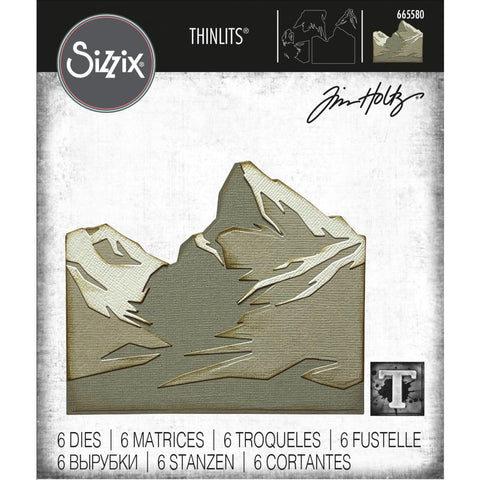 Sizzix Thinlits Dies By Tim Holtz 6/Pkg Mountain Top