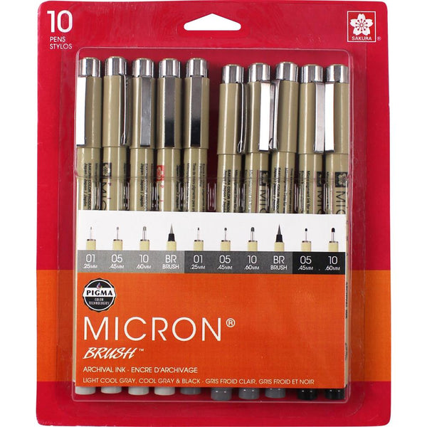 Pigma Micron Pens 08 .5mm 6/Pkg Black