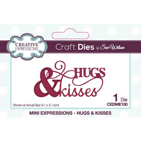 Creative Expressions Craft Dies By Sue Wilson Mini Expressions-Hugs & Kisses