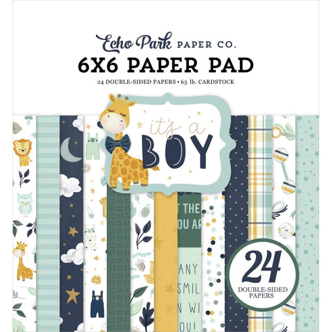 Echo Park Double-Sided Paper Pad 6"X6" 24/Pkg - It's a boy