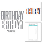 Spellbinders Etched Dies Happy Birthday- Be Bold Color Block