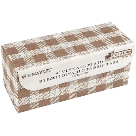 S30 49 And Market Curators 4" Fabric Tape Roll Vintage Plaid
