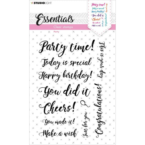 Studio Light Essentials Clear Stamps Nr. 177, Sentiments/Wishes - Party