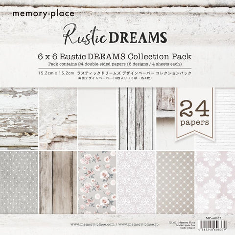 Memory Place Double-Sided Paper Pack 6"X6" 24/Pkg Rustic Dreams