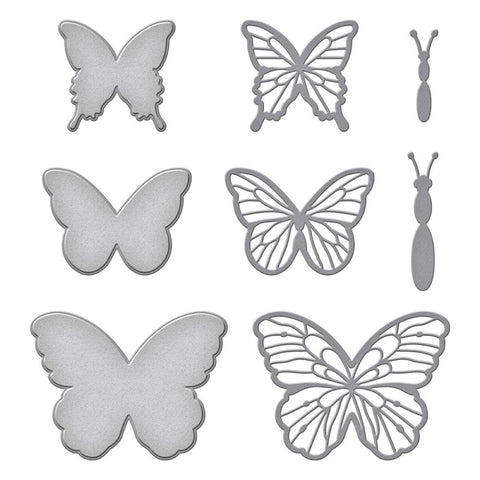 Spellbinders Etched Dies By Bibi Cameron Delicate Butterflies- Bibi's Butterflies