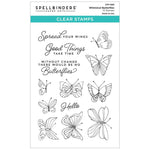 S50 Spellbinders Clear Acrylic Stamps Whimsical Butterfly