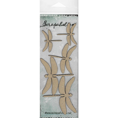 Scrapaholics Laser Cut Chipboard 2mm Thick Dragonflies 2, 5/Pkg, 1.5" To 2.5"